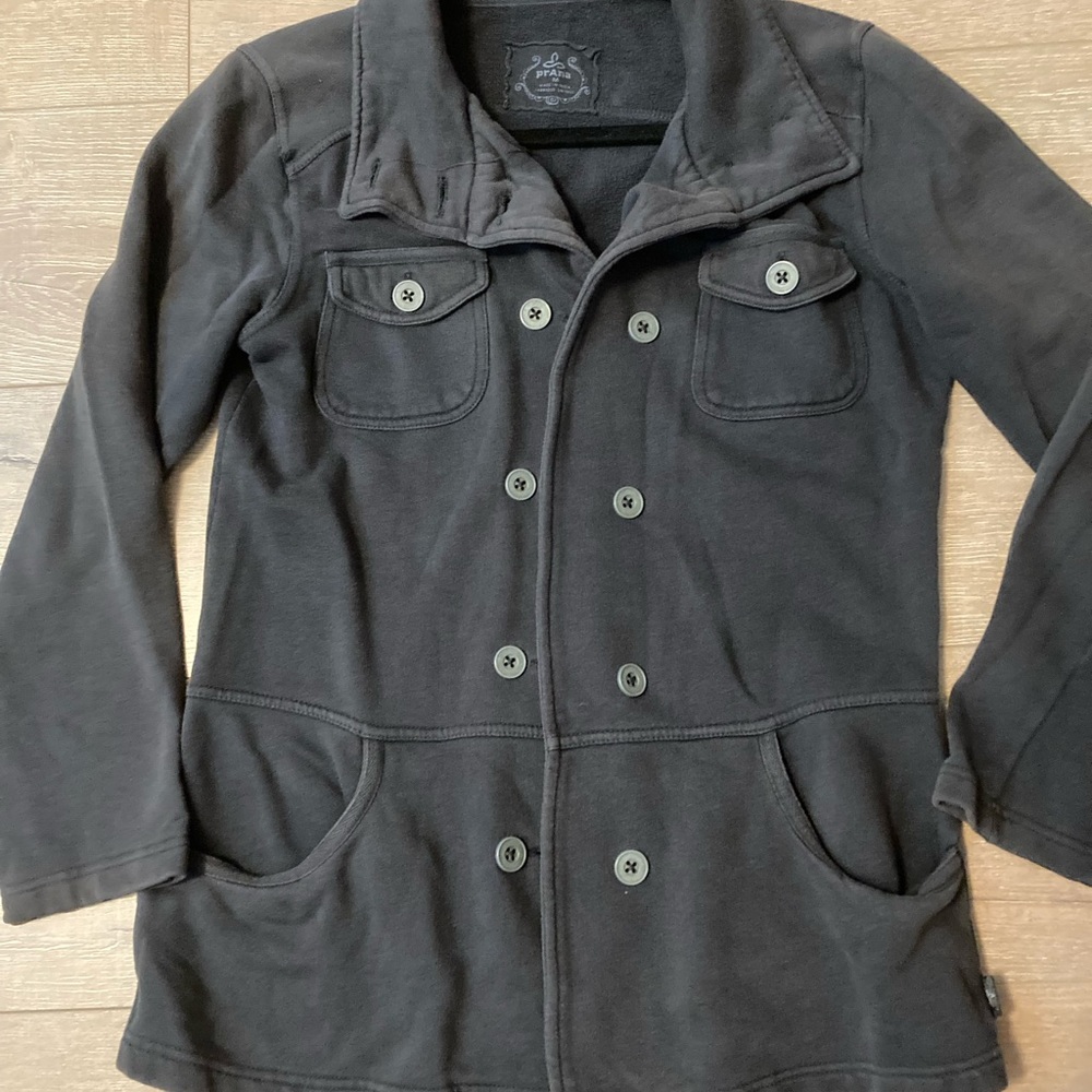 Grey utility jacket (sweatshirt material)